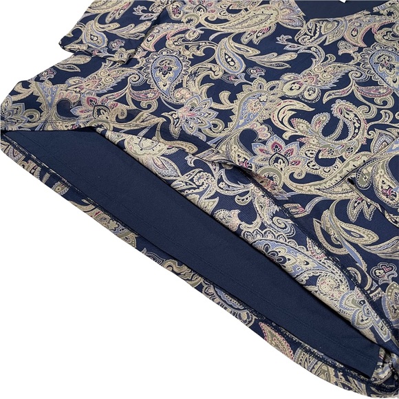 Croft & Barrow plus size 2x 3/4 sleeves floral paisley layered vneck blouse EUC - Picture 6 of 13